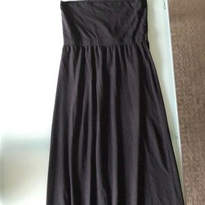 Black strapless maxi dress